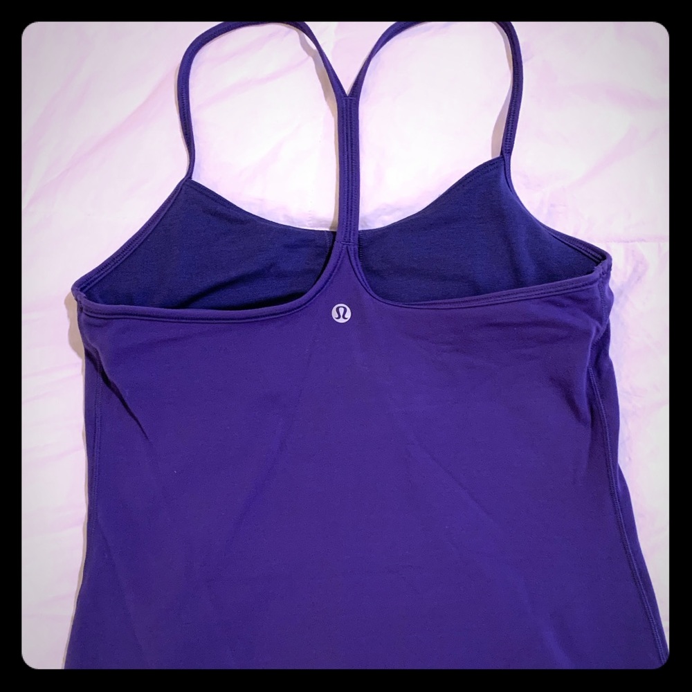 Lululemon purple racer bank tank with built in bra